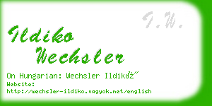 ildiko wechsler business card